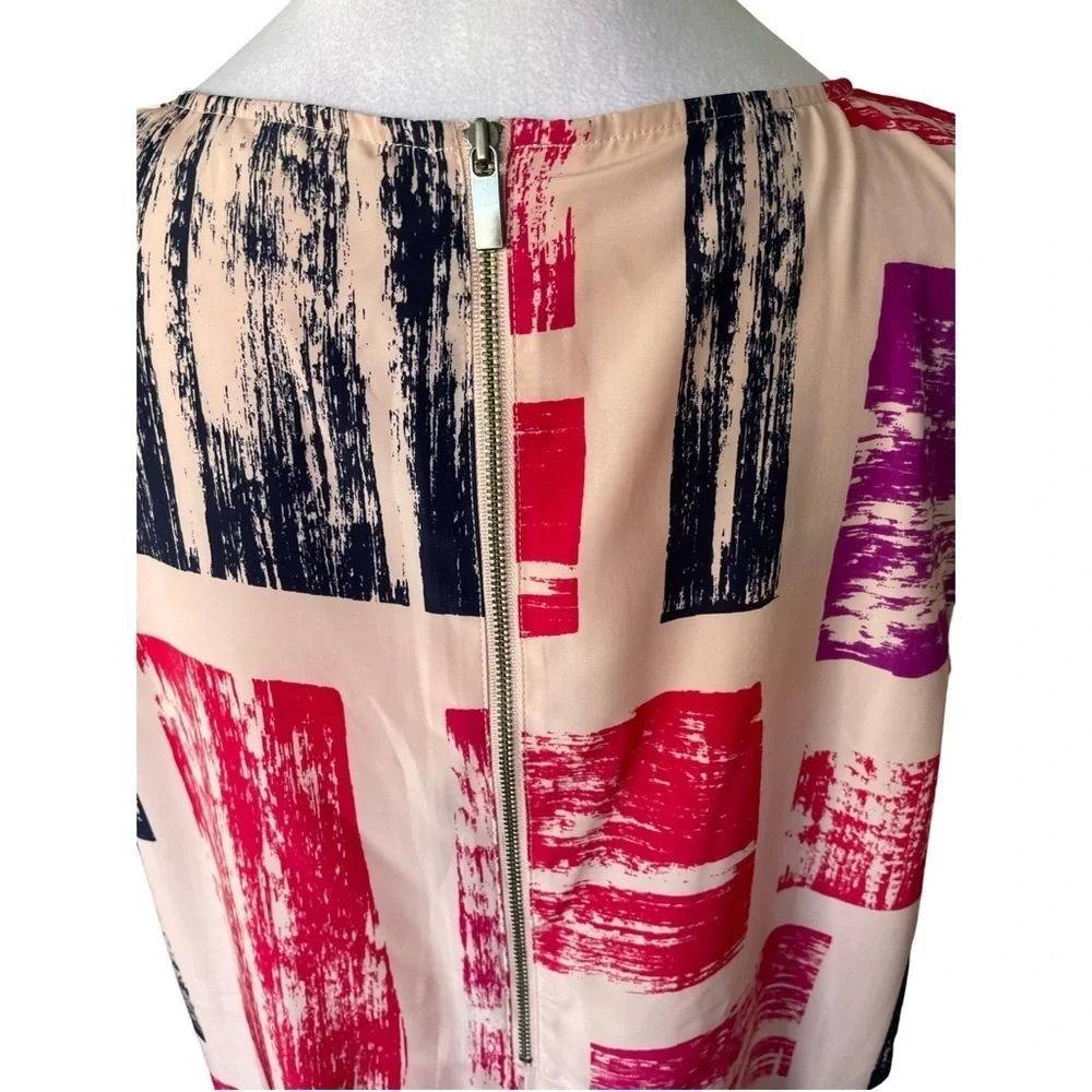 Nordstrom Halogen Midi Abstract Print Shift Dress Size Large - Picture 9 of 13